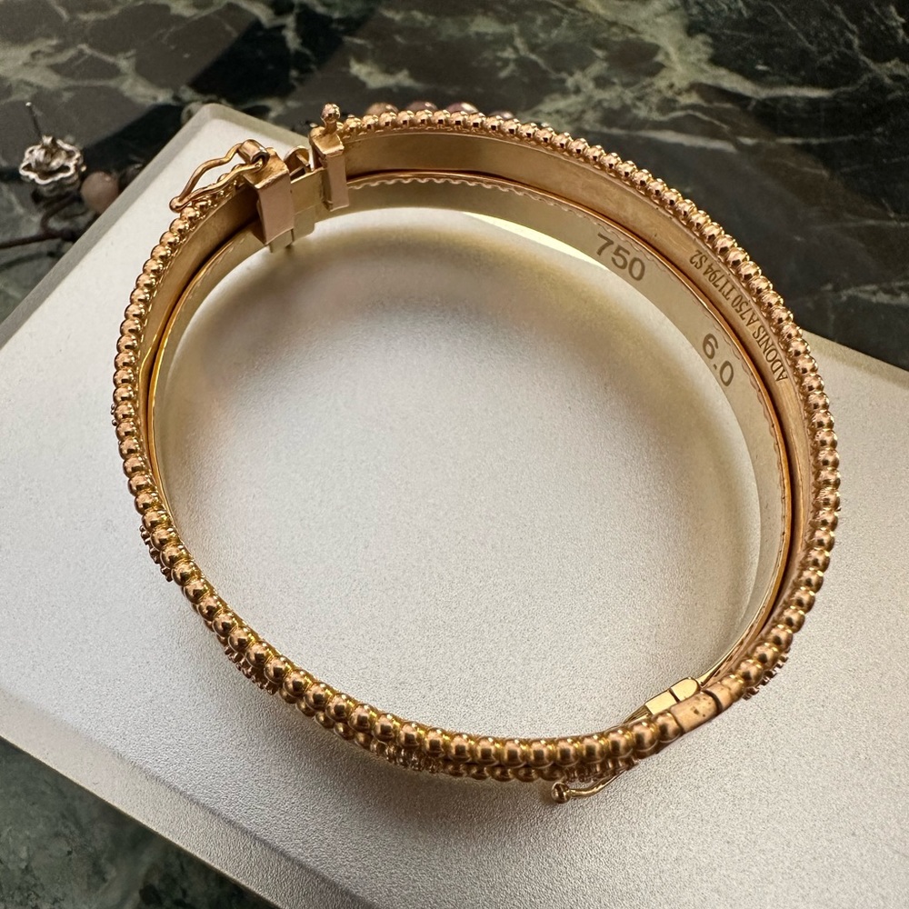 18k solid gold Van cleef bangle made by jeweler - Picture 12 of 14